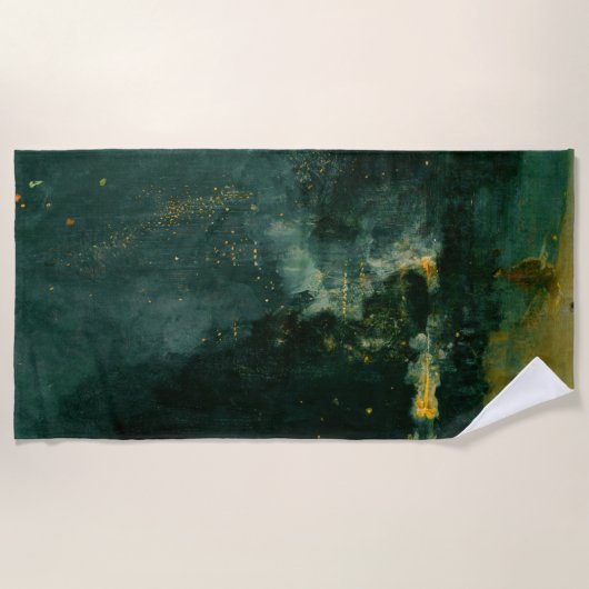James Whistler - Nocturne in Black and Gold Strandtuch (Vorderseite)