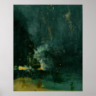 James Whistler - Nocturne in Schwarz und Gold Poster