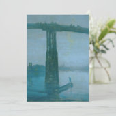 James Whistler - Nocturne, Old Battersea Bridge Dankeskarte (Stehend Vorderseite)