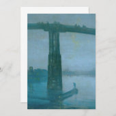 James Whistler - Nocturne, Old Battersea Bridge Dankeskarte (Vorne/Hinten)