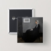 James Whistler - Portrait der Mutter des Künstlers Button (Vorne & Hinten)