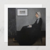 James Whistler - Portrait der Mutter des Künstlers Dankeskarte (Vorne/Hinten)