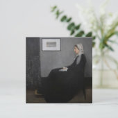 James Whistler - Portrait der Mutter des Künstlers Dankeskarte (Stehend Vorderseite)