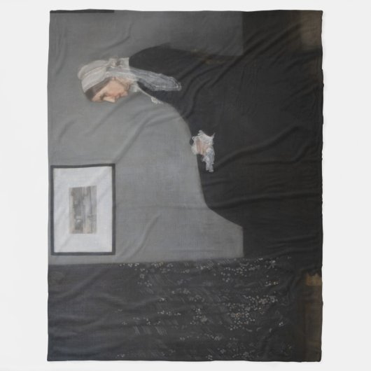 James Whistler - Portrait der Mutter des Künstlers Fleecedecke (Vorderseite)