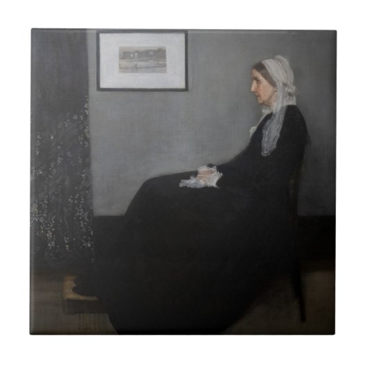 James Whistler - Portrait der Mutter des Künstlers Fliese (Vorderseite)