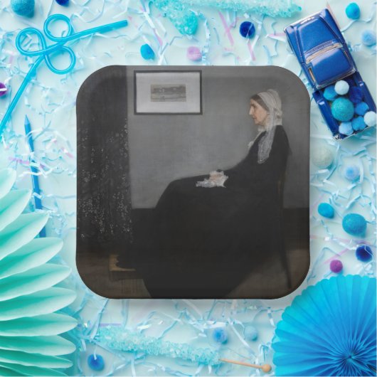 James Whistler - Portrait der Mutter des Künstlers Pappteller (Party)
