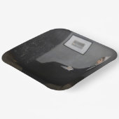 James Whistler - Portrait der Mutter des Künstlers Pappteller (Gewinkelt)