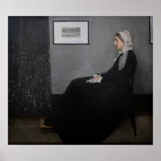 James Whistler - Portrait der Mutter des Künstlers Poster (Vorne)