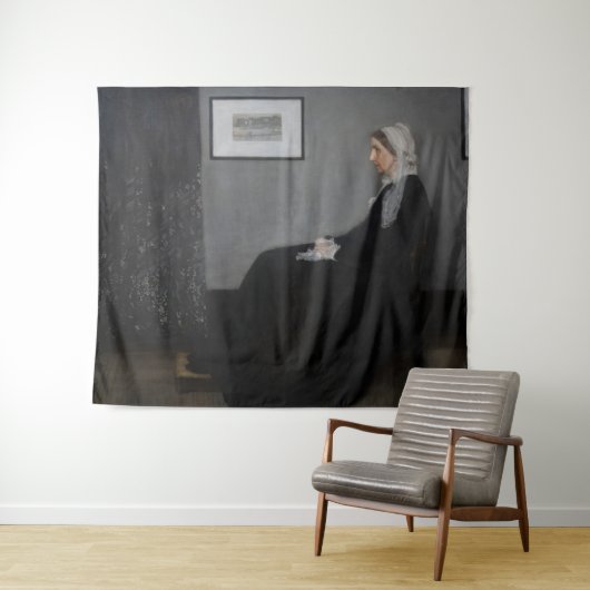 James Whistler - Portrait der Mutter des Künstlers Wandteppich (Beispiel (Horizontal))