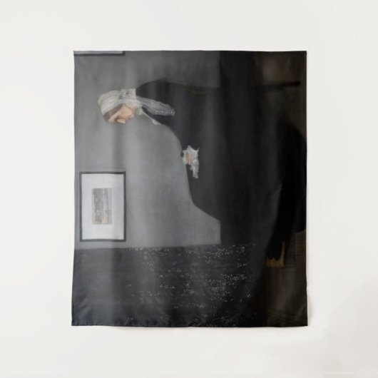 James Whistler - Portrait der Mutter des Künstlers Wandteppich (Vorderseite)