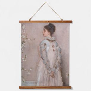 James Whistler - Symphonie in Fleisch, Farbe und R Wandteppich Mit Holzrahmen