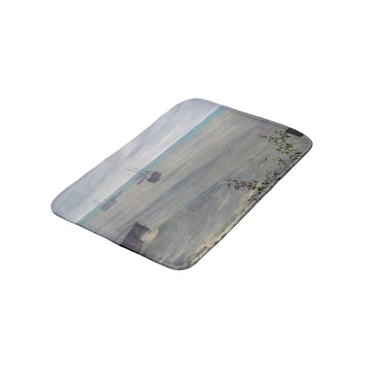 James Whistler - Symphonie in Grau und Grün Badematte (Schrägansicht)