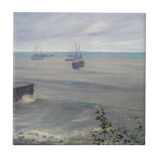 James Whistler - Symphonie in Grau und Grün Fliese (Vorderseite)