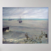 James Whistler - Symphonie in Grau und Grün Poster (Vorne)