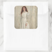 James Whistler - Symphony in White No. 1 Quadratischer Aufkleber (Tasche)