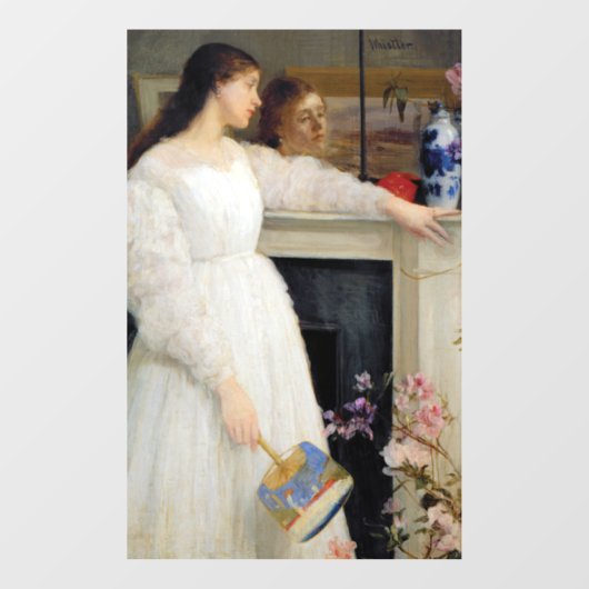 James Whistler - Symphony in White No. 2 Fensteraufkleber (Blatt)