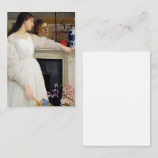 James Whistler - Symphony in White No. 2 Mitteilungskarte (Vorne/Hinten)