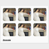 James Whistler - Symphony in White No. 2 Quadratischer Aufkleber (Blatt)