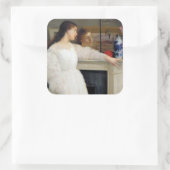 James Whistler - Symphony in White No. 2 Quadratischer Aufkleber (Tasche)