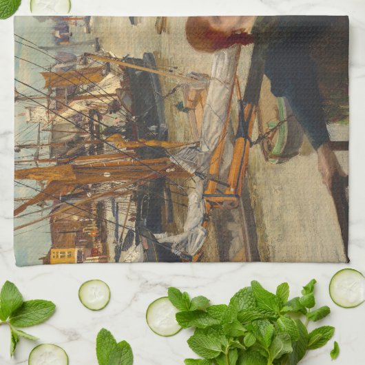 James Whistler - Wapping Geschirrtuch (Gefaltet)