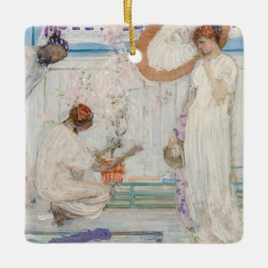 James Whistler - White Symphony, Three Girls Keramikornament (Vorderseite)