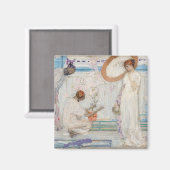 James Whistler - White Symphony, Three Girls Magnet (Vorderseite/Rückseite)