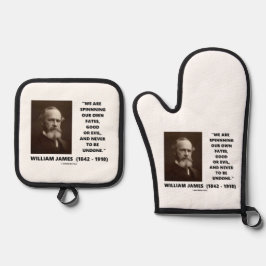 James zitiert unser Schicksal selbst gut oder böse Ofenhandschuh & Topflappen-Set