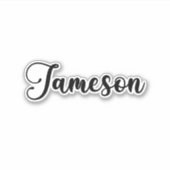 Jameson Name - Handgeschriebene Kalligrafie Aufkleber (Vorderseite)