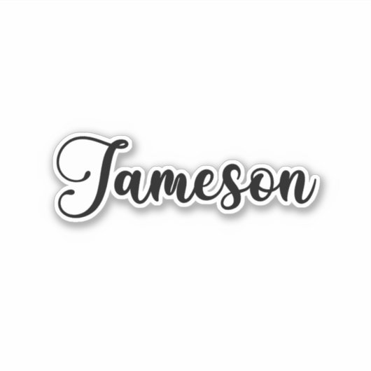 Jameson Name - Handgeschriebene Kalligrafie Aufkleber (Vorderseite)