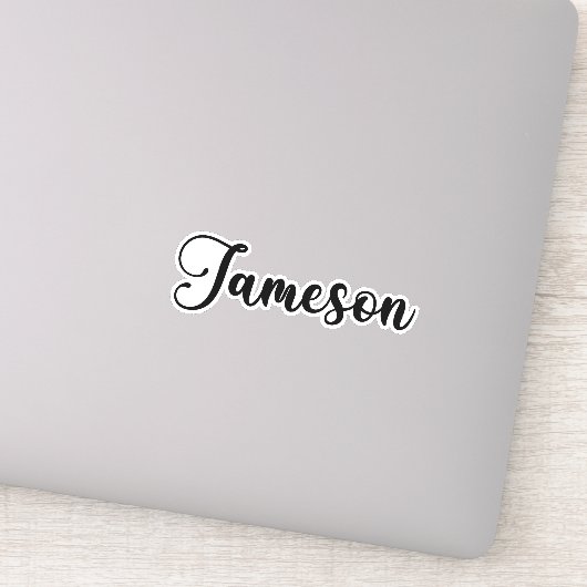 Jameson Name - Handgeschriebene Kalligrafie Aufkleber (Detail)