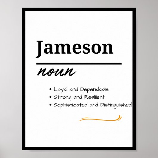 Jameson, Personalisierte Bezeichnung für Junge Poster (Vorne)