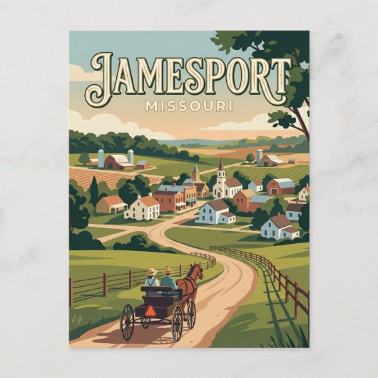 Jamesport Missouri Postkarte (Vorderseite)