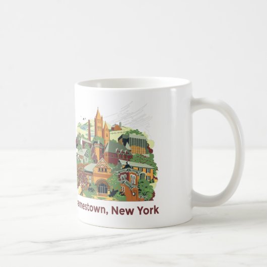 Jamestown Architektur-Tasse (weiße 11oz) Kaffeetasse (Rechts)