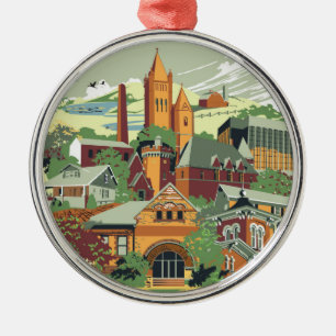 Jamestown Architektur-Weihnachtsverzierung Ornament Aus Metall