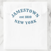 Jamestown, New York Ovaler Aufkleber (Tasche)