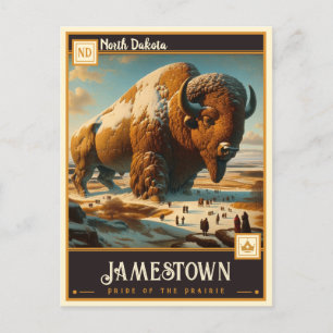 Jamestown, North Dakota   Vintage Postkarte