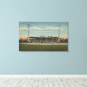 Jamestown, NY - Municipal Baseball Stadium Leinwanddruck (Insitu (Holzboden))