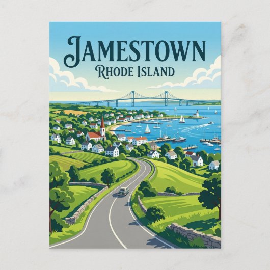 Jamestown Rhode Island Postkarte (Vorderseite)