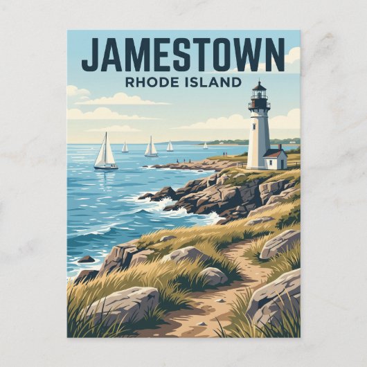 Jamestown, Rhode Island Postkarte (Vorderseite)