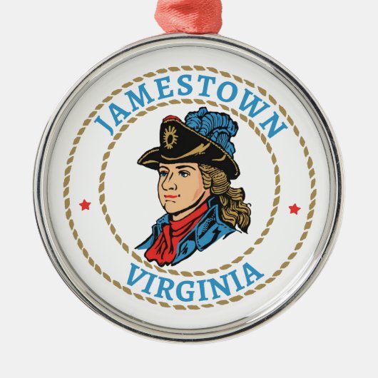 Jamestown Virginia Colonial Ornament Aus Metall (Vorne)
