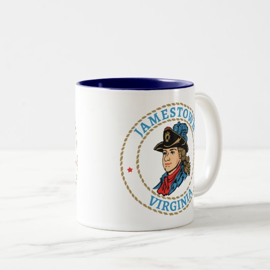 Jamestown Virginia Colonial Zweifarbige Tasse (VorderseiteRechts)