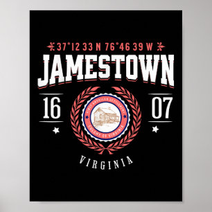 Jamestown Virginia Kolonie Rustic Souvenir Revolut Poster