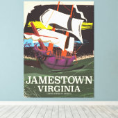 Jamestown, Virginia, Vintage-Reiseplakat Leinwanddruck (Insitu (Holzboden))