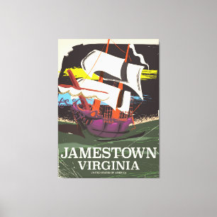 Jamestown, Virginia, Vintages Reiseplakat Leinwanddruck