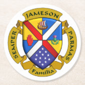 JamFam Coster Runder Pappuntersetzer (Vorderseite)