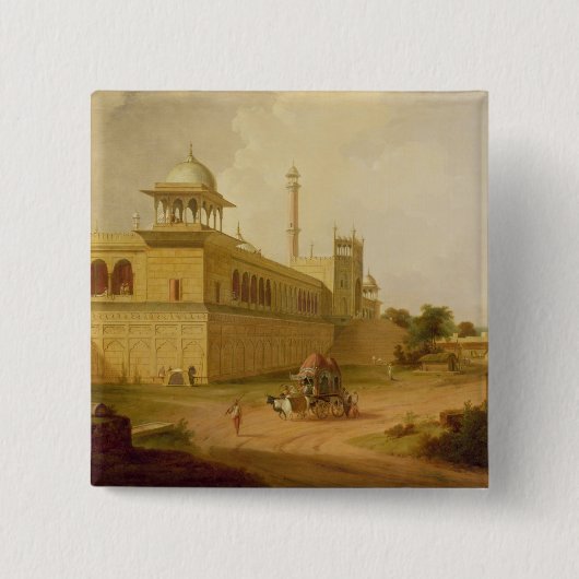 Jami Masjid, Delhi, 1811 (Öl auf Leinwand) Button (Vorderseite)