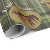 jamie and poppy green plaid geschenkpapier (Rolleneckpunkt)