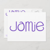 Jamie lila Postcard Postkarte (Vorne/Hinten)