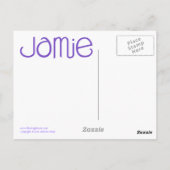 Jamie lila Postcard Postkarte (Rückseite)