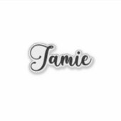Jamie Name - Handgeschriebene Kalligrafie Aufkleber (Vorderseite)